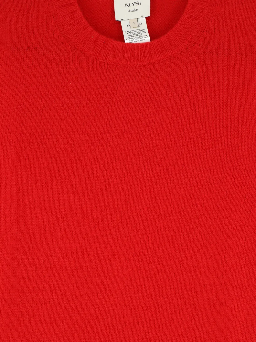 Alysi ribbed-trim crew-neck sweater Rood