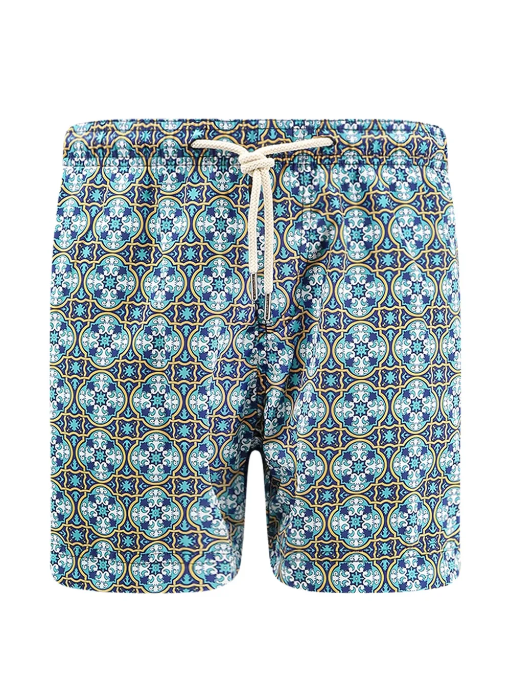 Peninsula Swimwear Santo Stefano Geometric-print Swim Trunks In Blue