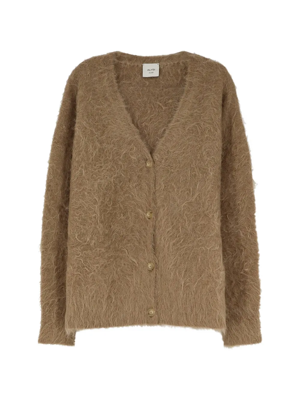 Alysi brushed-finish V-neck cardigan