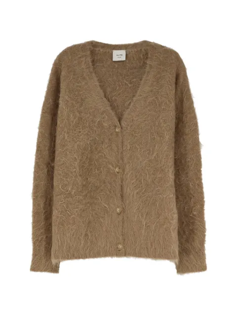 Alysi brushed-finish V-neck cardigan