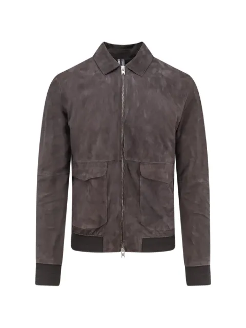D-FOUR zip-up suede jacket