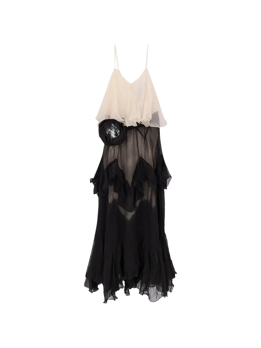 Mes Demoiselles Belvy ruffled maxi dress - Nero