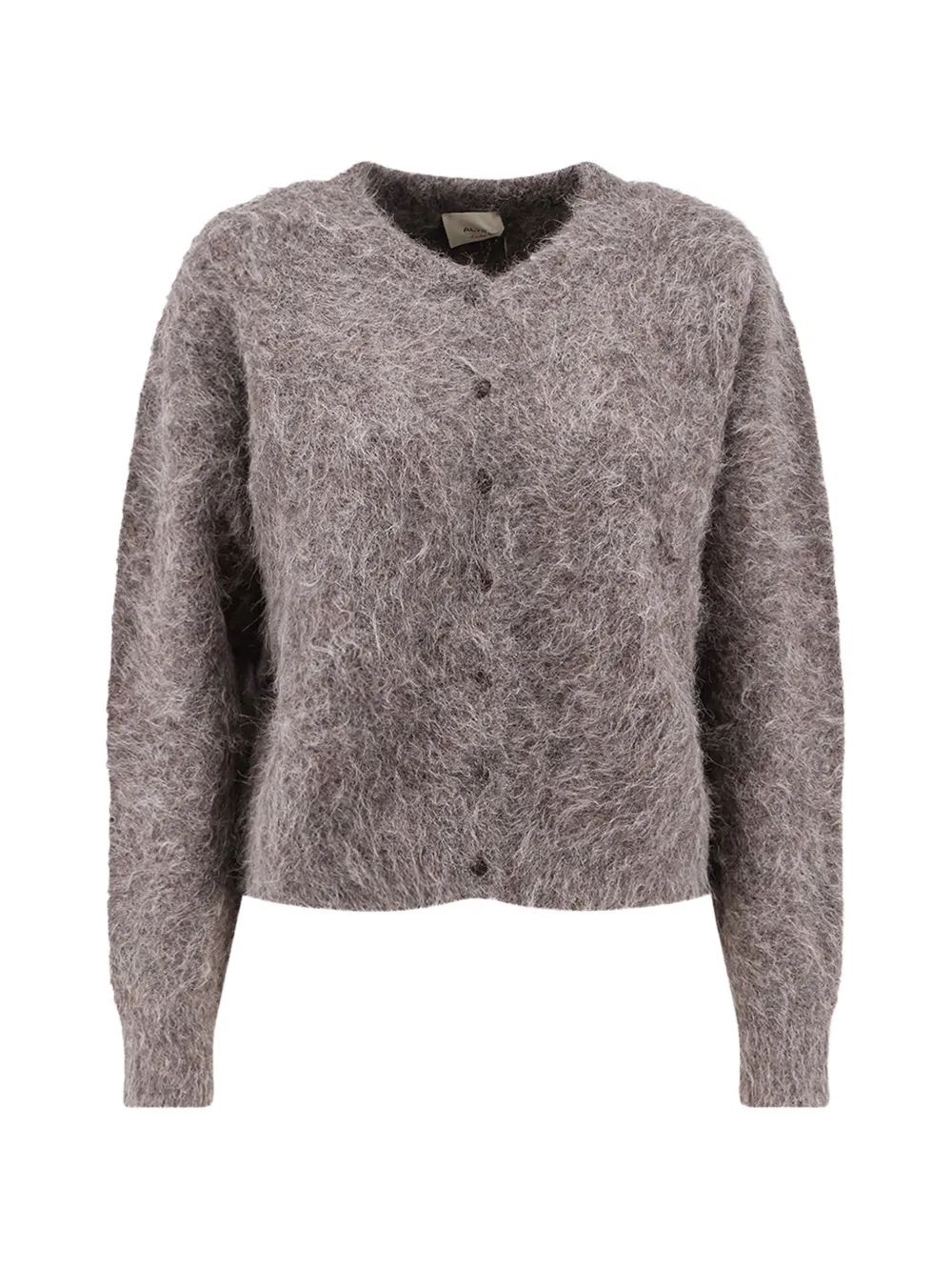 Alysi V-neck brushed-finish cardigan