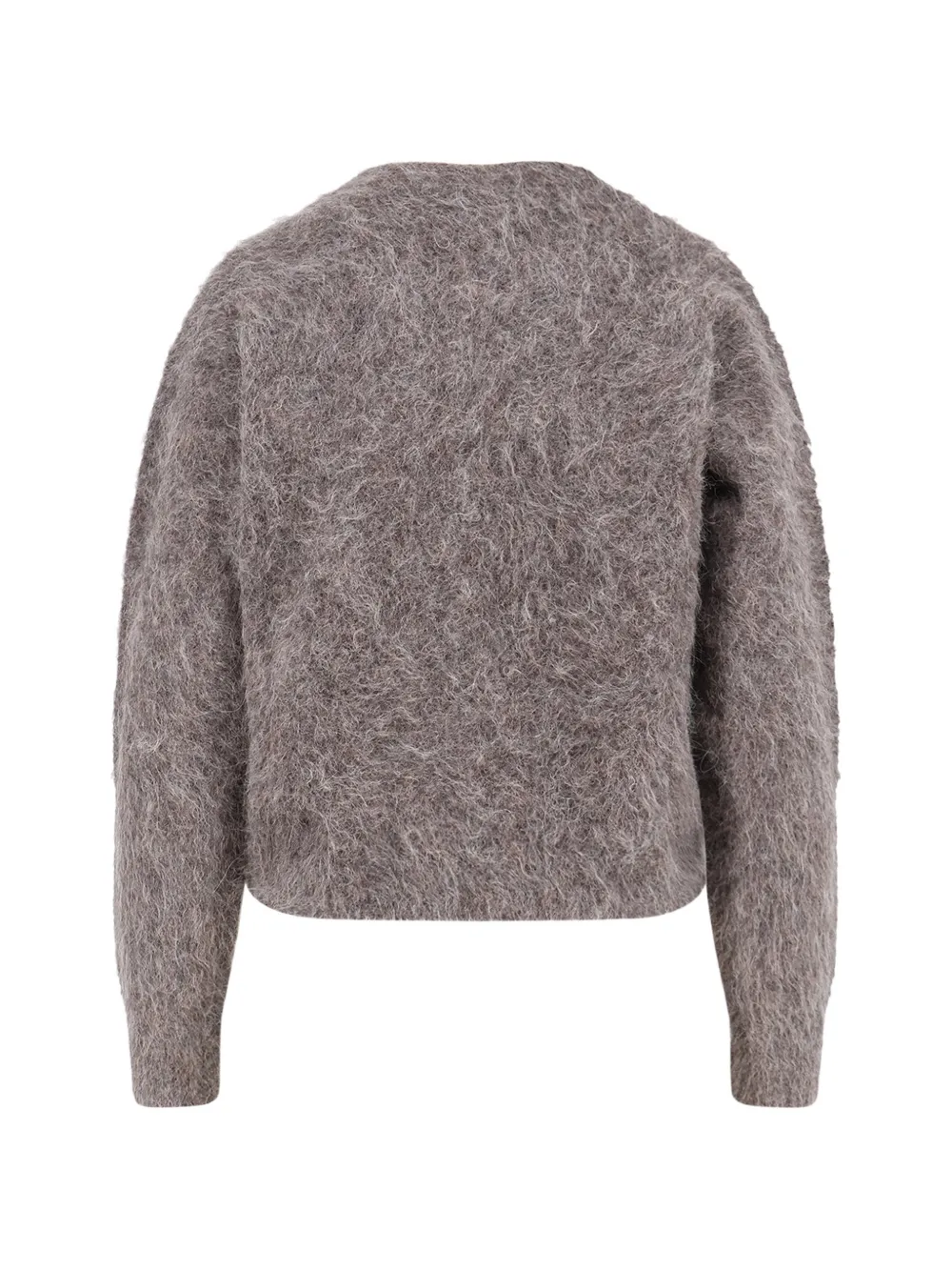 Alysi V-neck brushed-finish cardigan Bruin