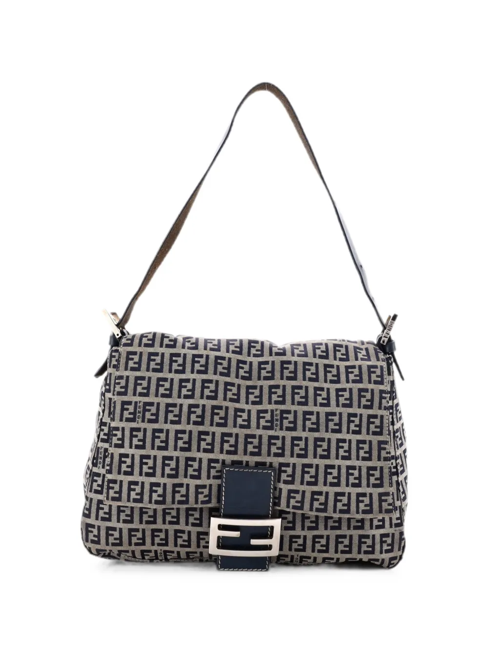 Fendi Pre-Owned Mama Forever Bag Zucchino Canvas shoulder bag - Blue