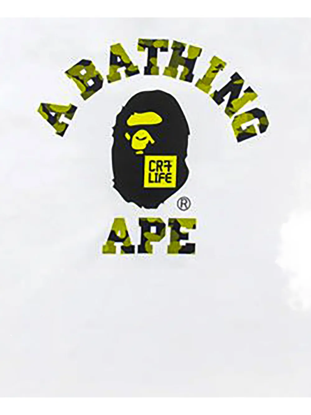 A BATHING APE x CR7 Life College T-shirt met logo-print Wit
