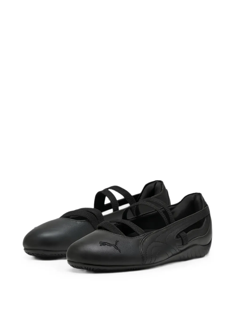 Puma Kids Speedcat elasticated-strap ballet sneakers Zwart