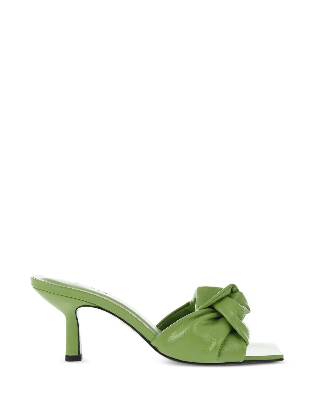 BY FAR Lana knotted leather mules Groen