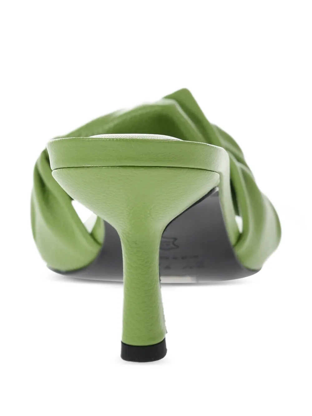 BY FAR Lana knotted leather mules Groen