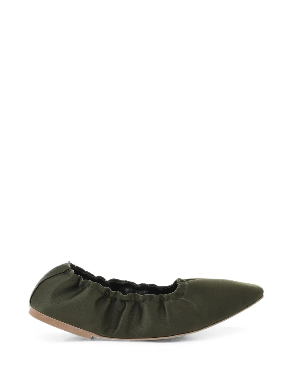AERA satin square-toe ballet flats - Grün