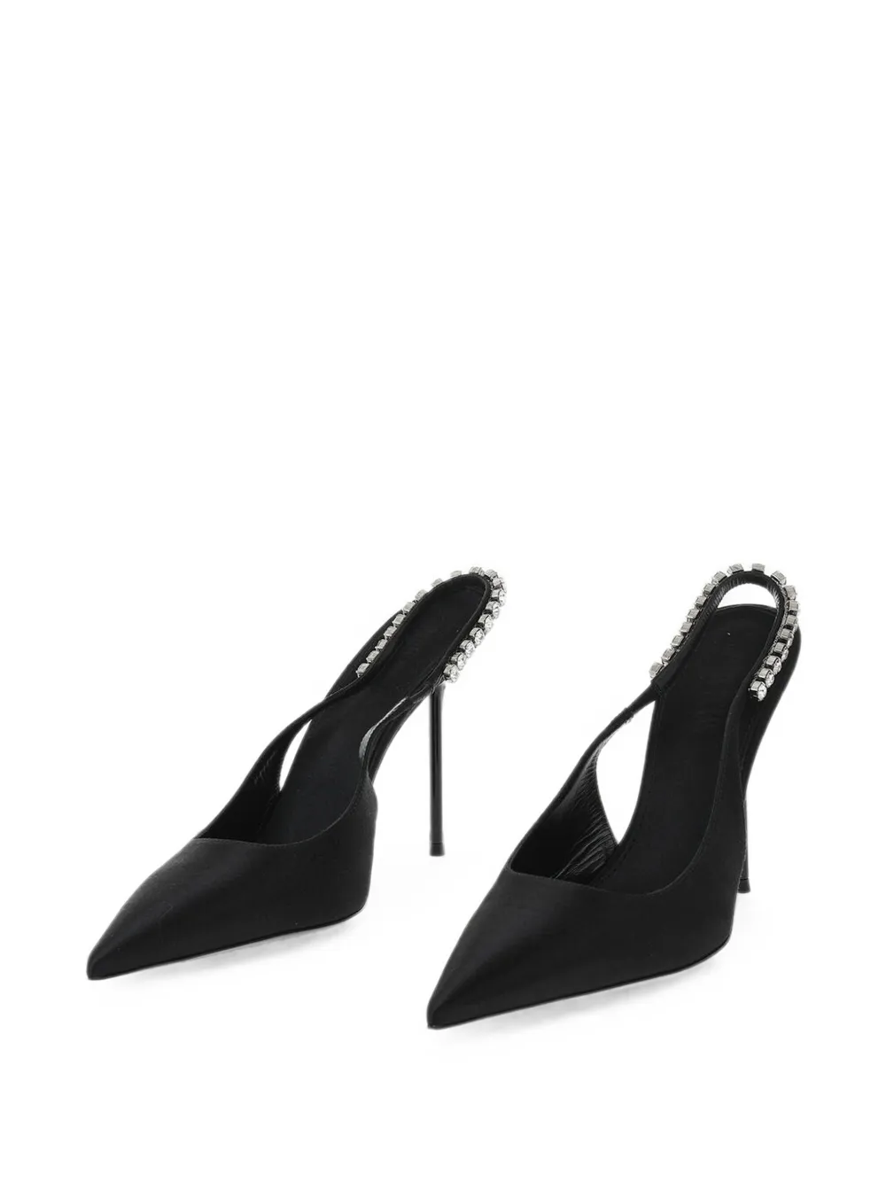 Paris Texas Lidia crystal-embellished slingback pumps Zwart