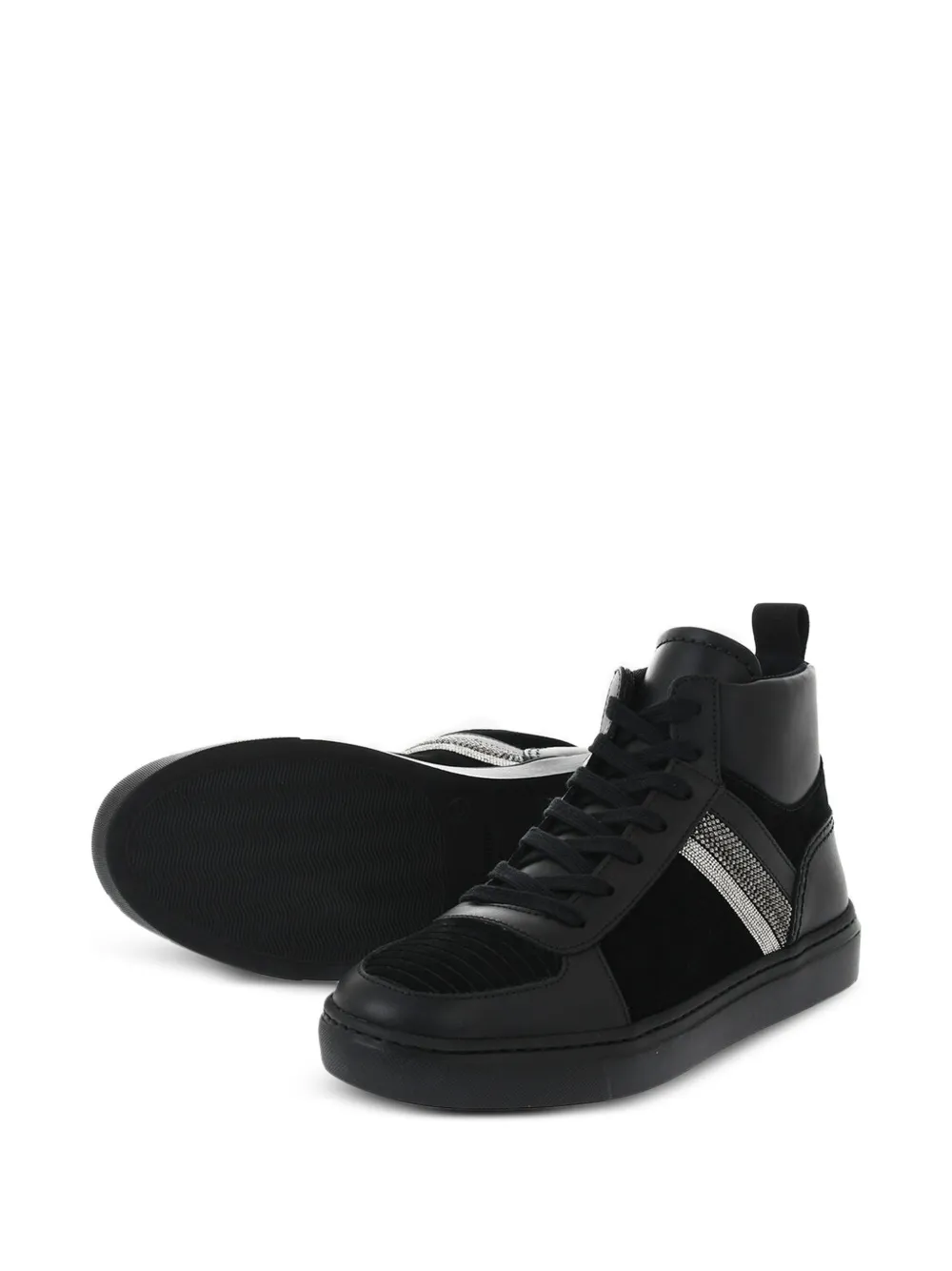 Fabiana Filippi High-top sneakers verfraaid met stras Zwart
