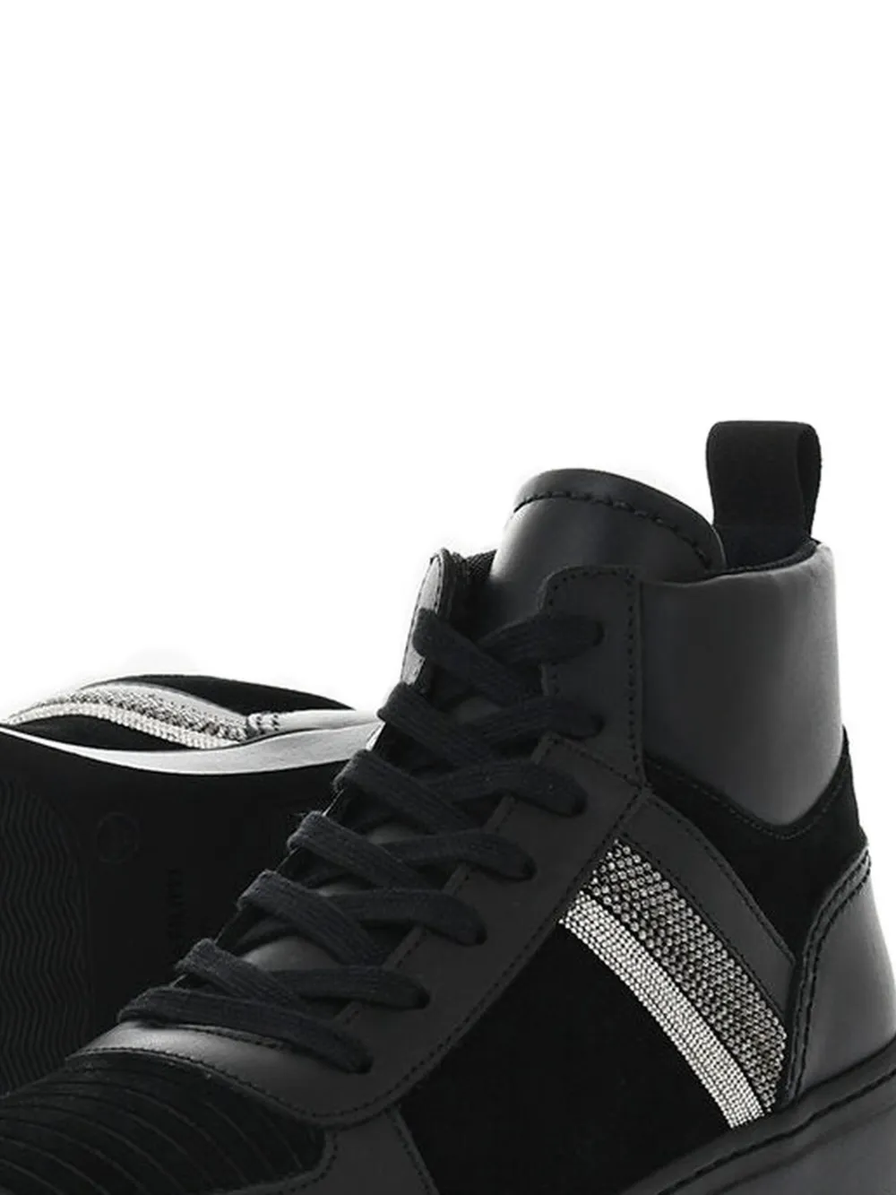Fabiana Filippi High-top sneakers verfraaid met stras Zwart
