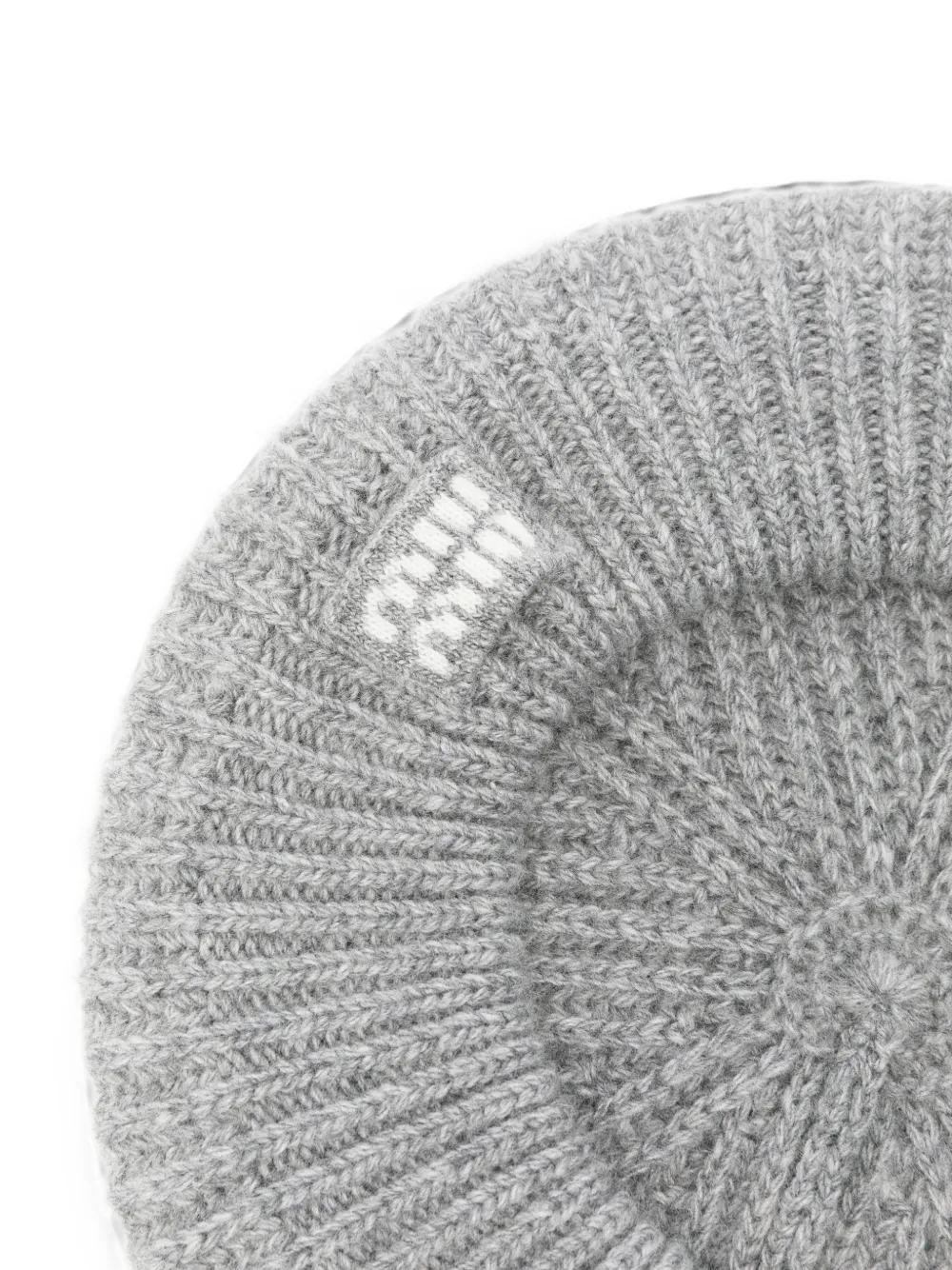 Miu Baret met geborduurd logo Grijs