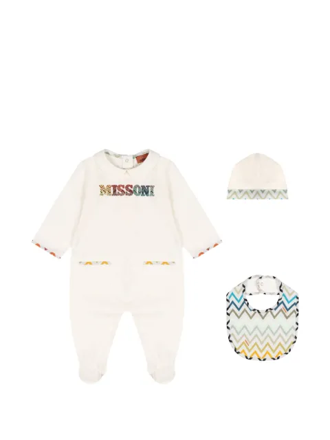 Missoni Kids комплект для новорожденного с вышитым логотипом
