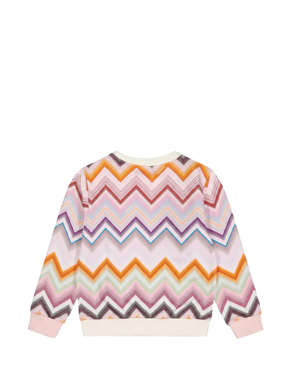Missoni Kids Sweater met zigzag-print Roze