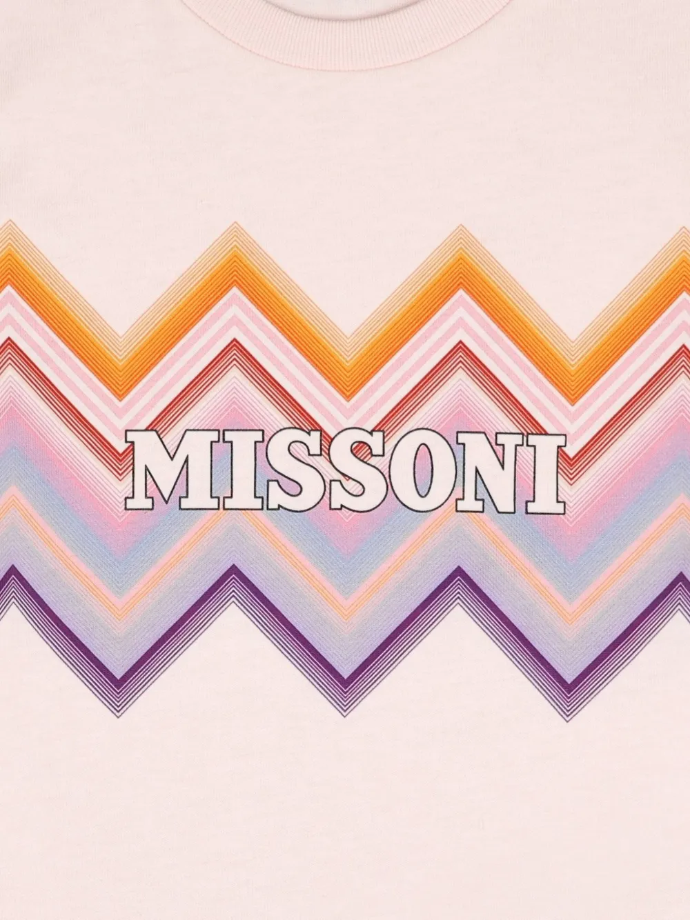 Missoni Kids T-shirt met logoprint Roze