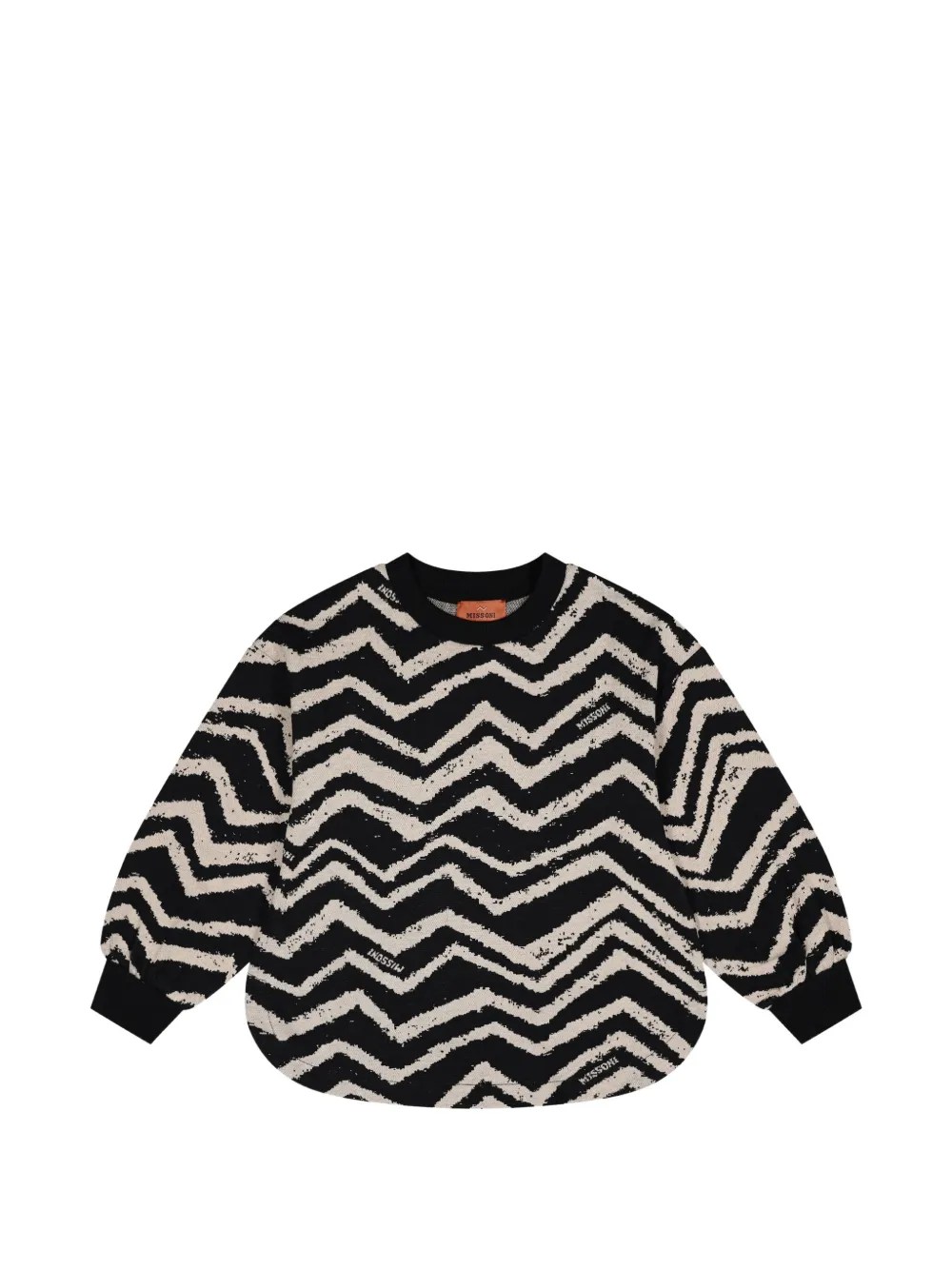 Missoni Kids zigzag-knit sweater - Nero