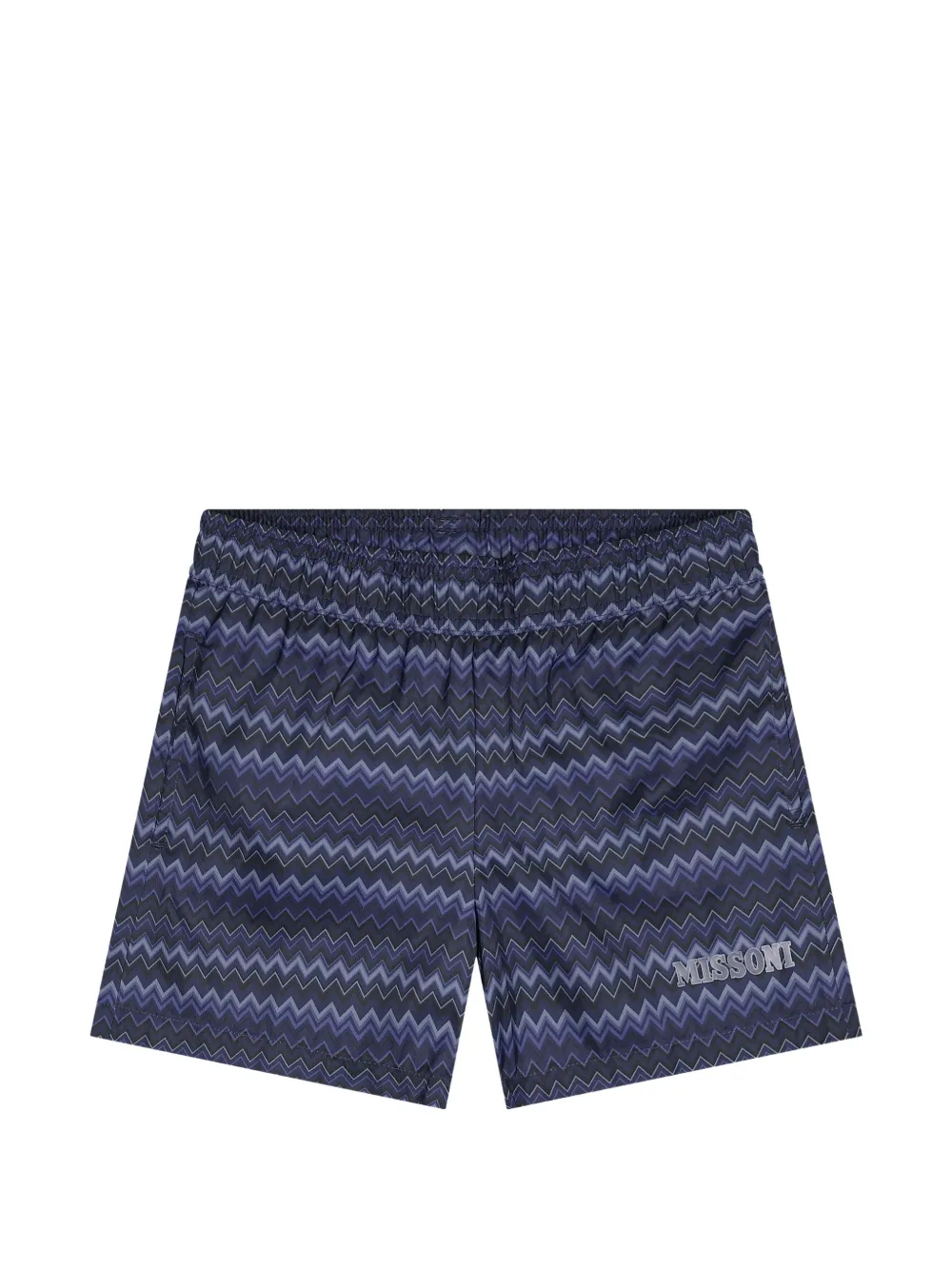 Missoni Kids zigzag-print swim shorts - Blau