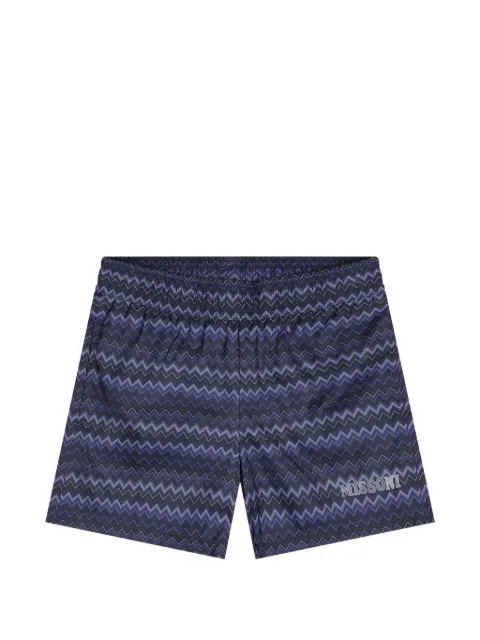 Missoni Kids 지그재그 프린트 스윔 쇼츠