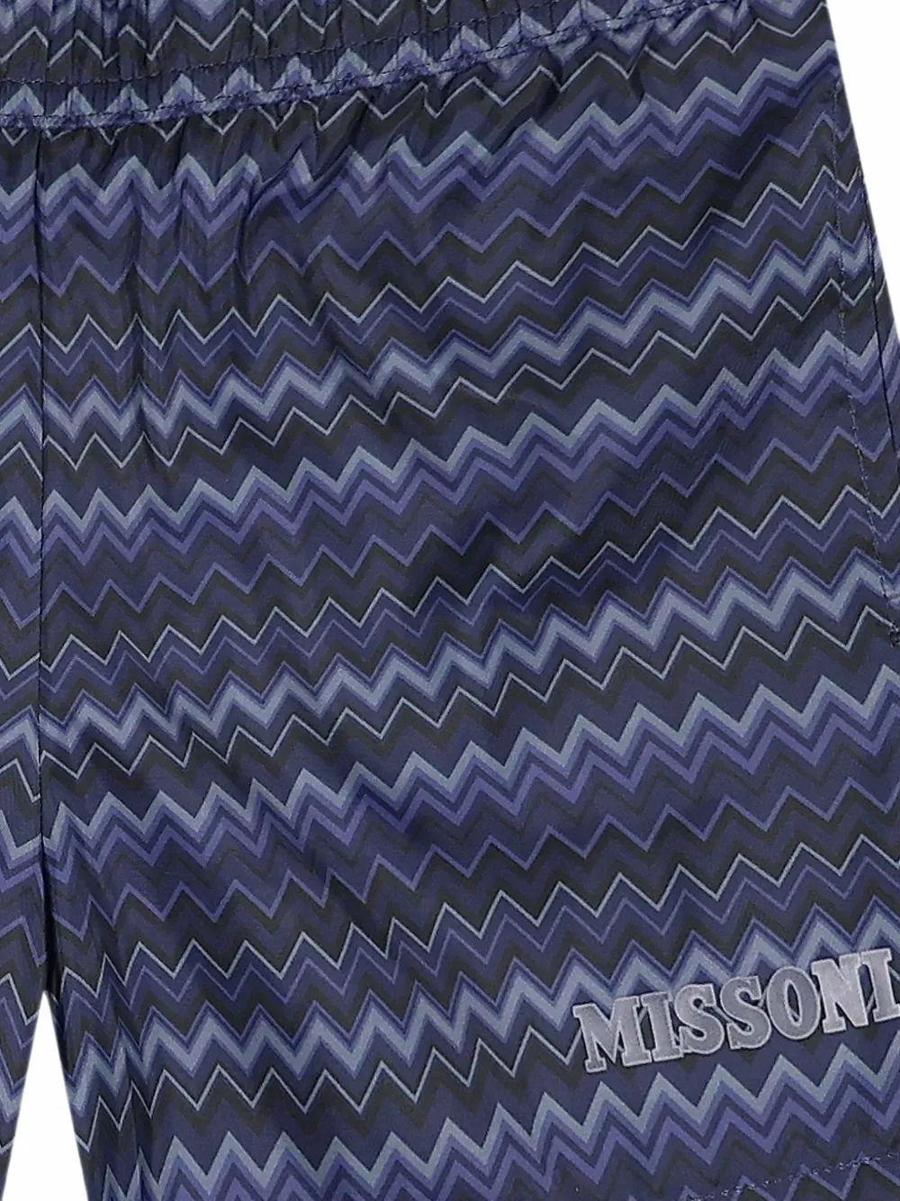 Missoni Kids Zwembroek met zigzag-print Blauw