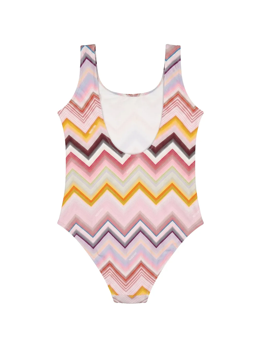 Missoni Kids zigzag-print swimsuit Roze