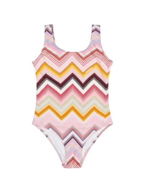 Missoni Kids 지그재그 프린트 원피스 수영복
