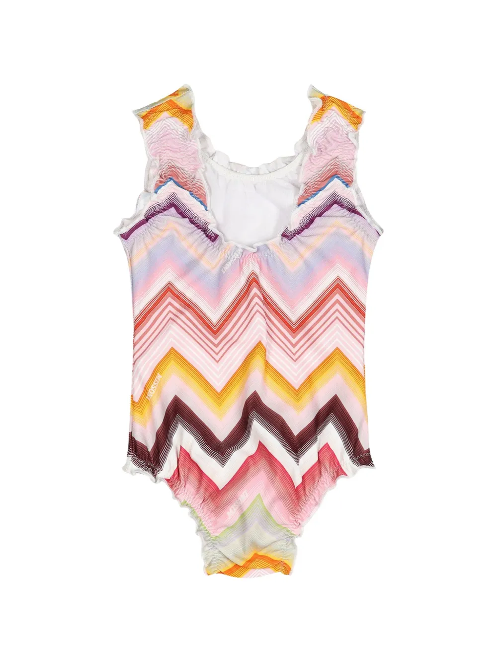 Missoni Kids Badpak met zigzag-patroon en ruches Roze