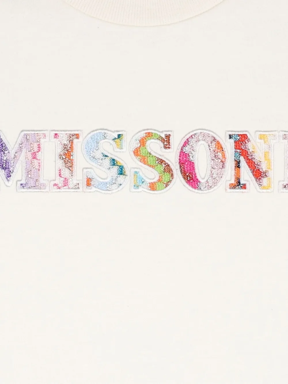 Missoni Kids T-shirt met logopatch Beige