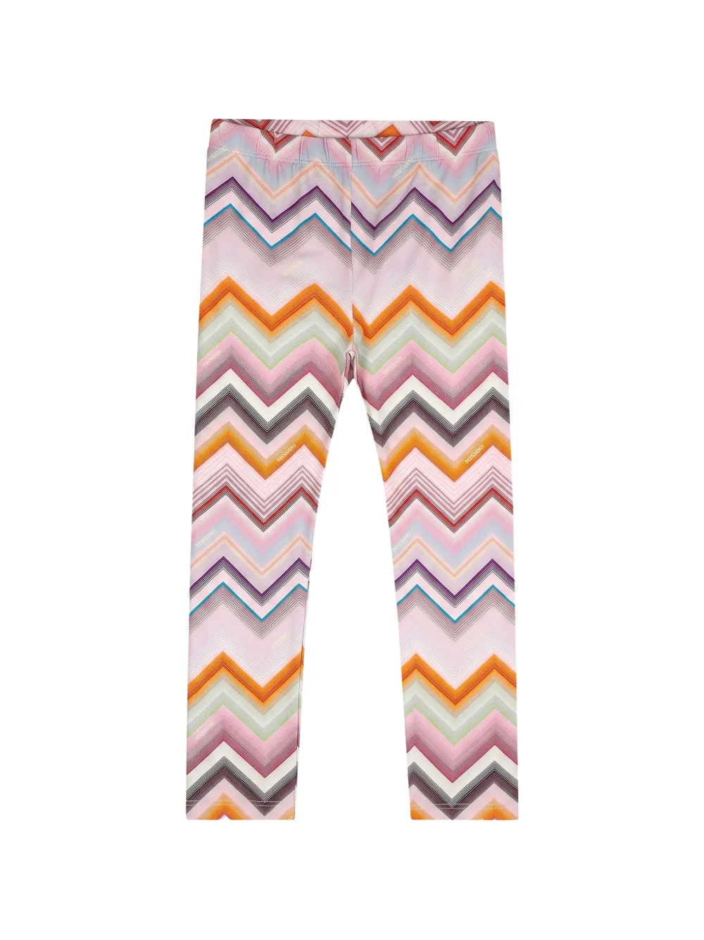 Missoni Kids Leggings con stampa a zigzag - Rosa