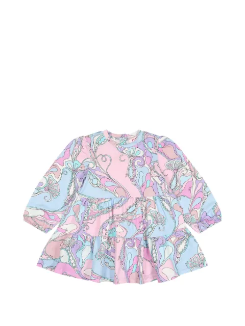 PUCCI Junior vestido con estampado abstracto