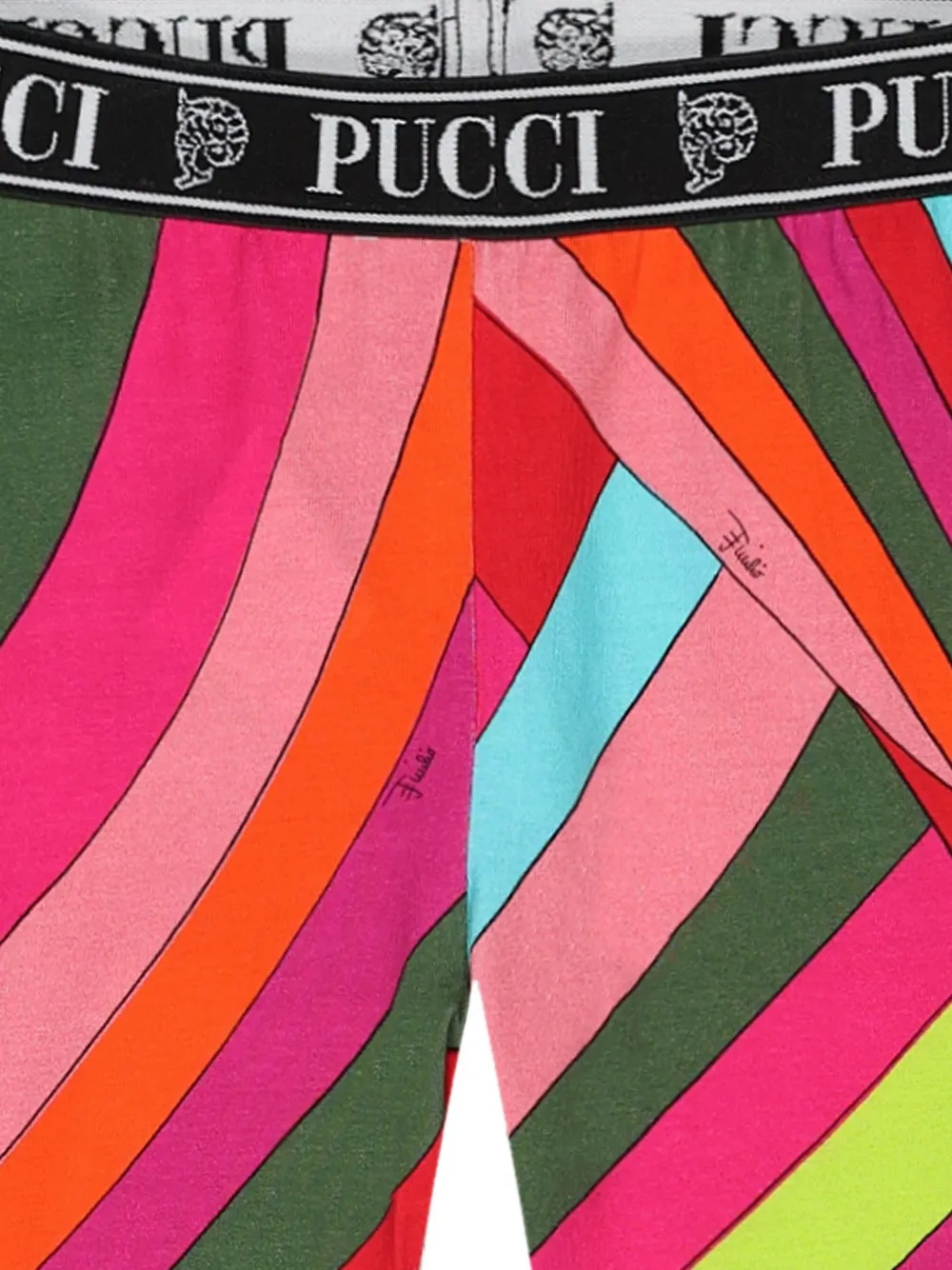 PUCCI Junior Legging met Iride-print en logo-tailleband Roze