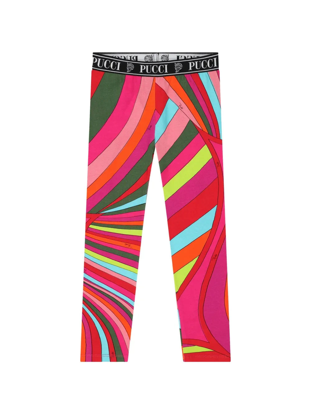 PUCCI Junior Iride-print logo-waistband leggings - Rosa