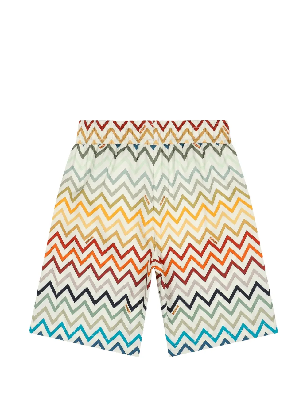 Missoni Kids Zwembroek met zigzag-print Beige