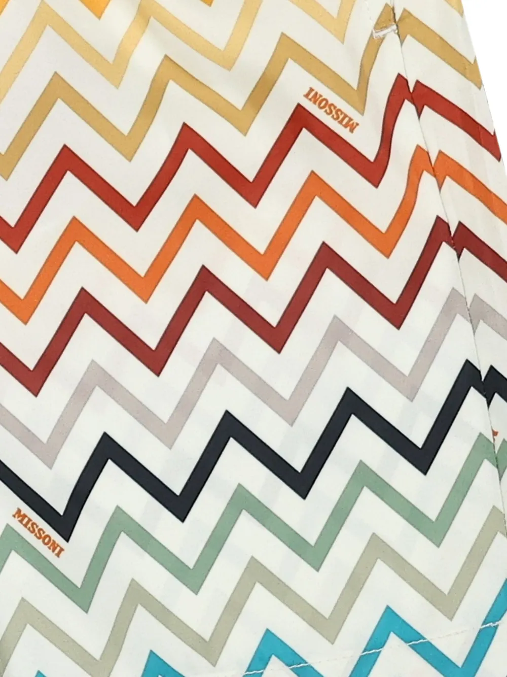 Missoni Kids Zwembroek met zigzag-print Beige