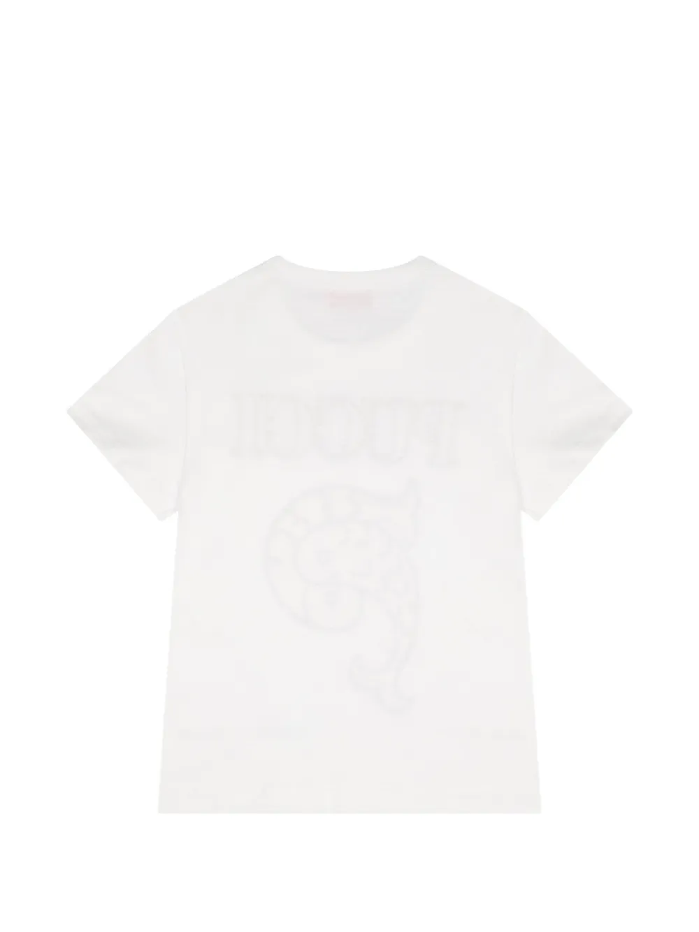 PUCCI Junior T-shirt met logo-print en Pesci-patroon Wit