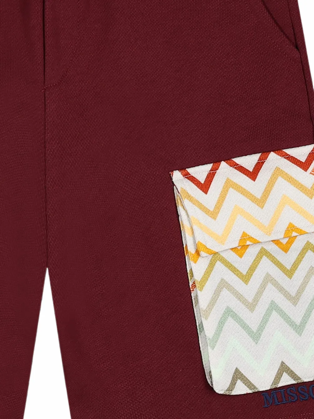 Missoni Kids Cargoshorts met zigzag-print Rood