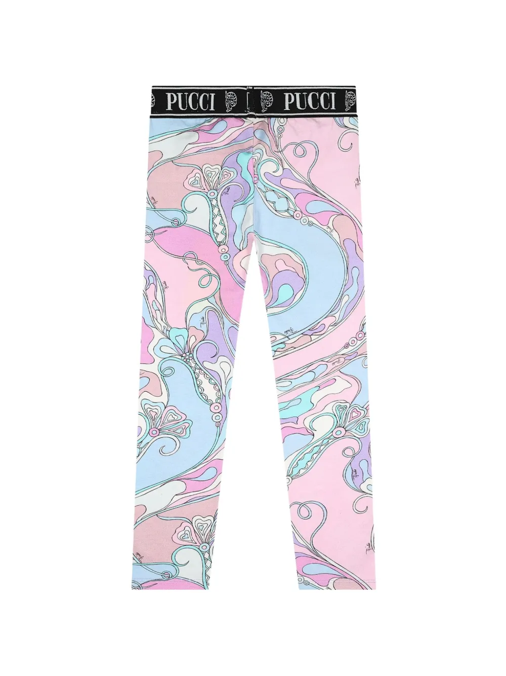 PUCCI Junior Legging met abstracte print en logo-tailleband Roze