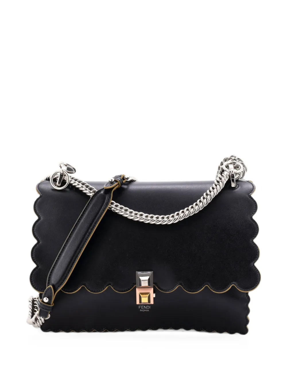 Fendi Pre-Owned Kan I Bag Leather Medium shoulder bag - Black