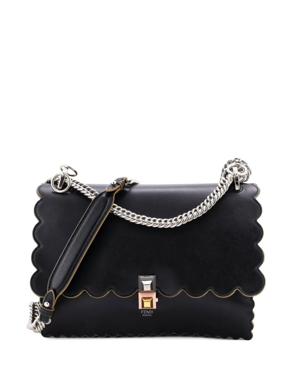 Fendi Pre-Owned Kan I Bag Leather Medium shoulder bag - Nero