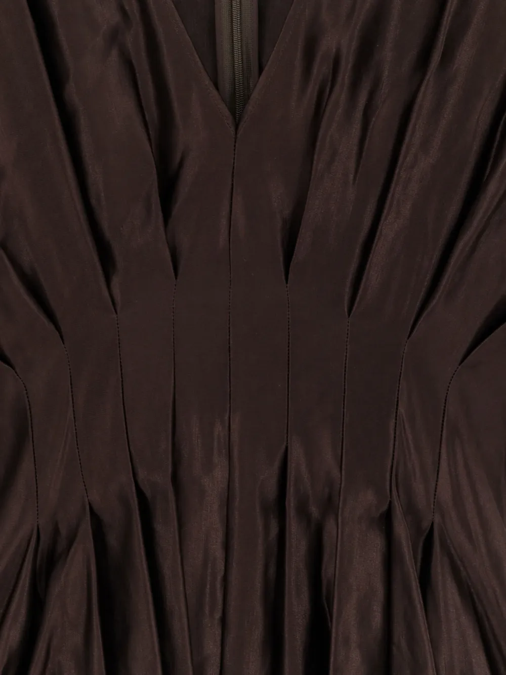 JOSEPH Nova geplooide maxi-jurk met V-hals Bruin