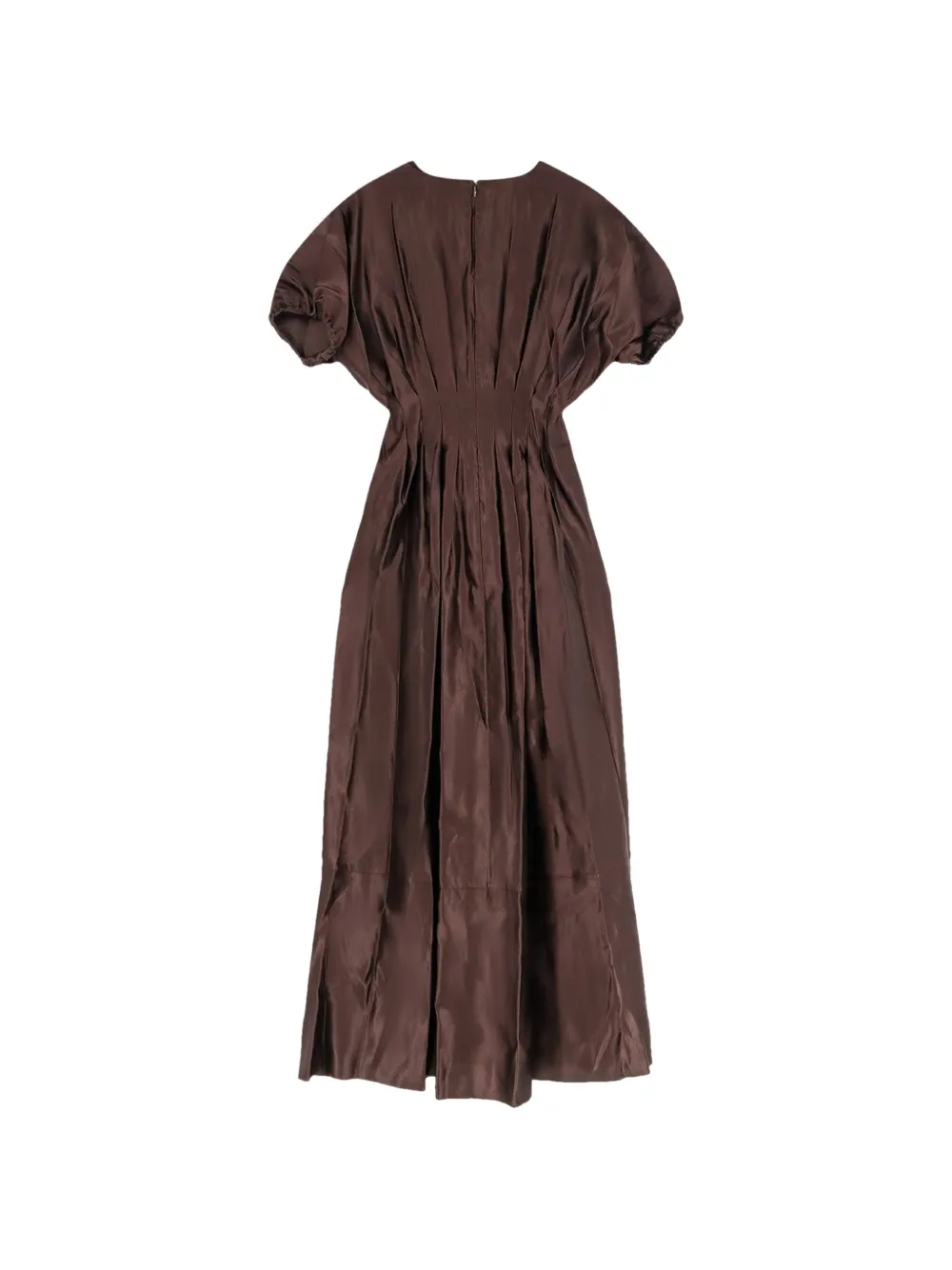 JOSEPH Nova geplooide maxi-jurk met V-hals Bruin