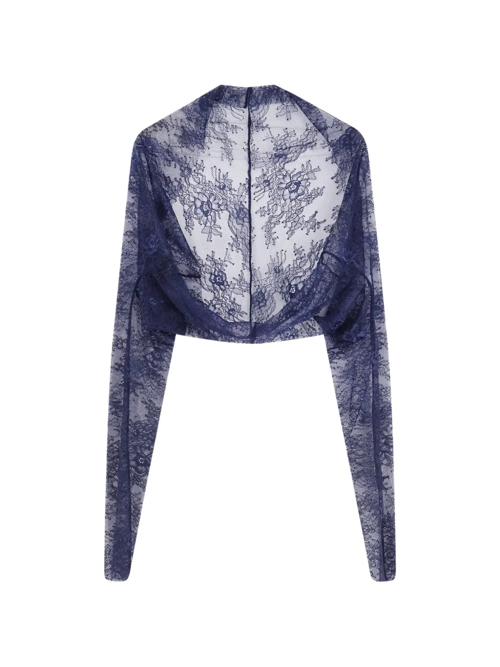 Alberta Ferretti lace shrug - Blau