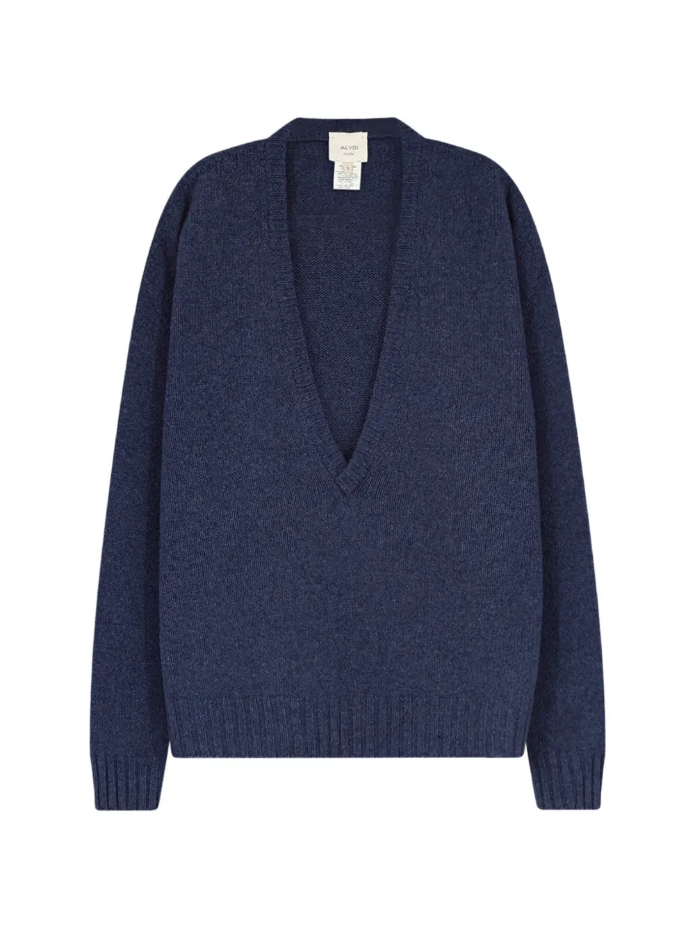 Alysi V-neck knitted sweater - Blau
