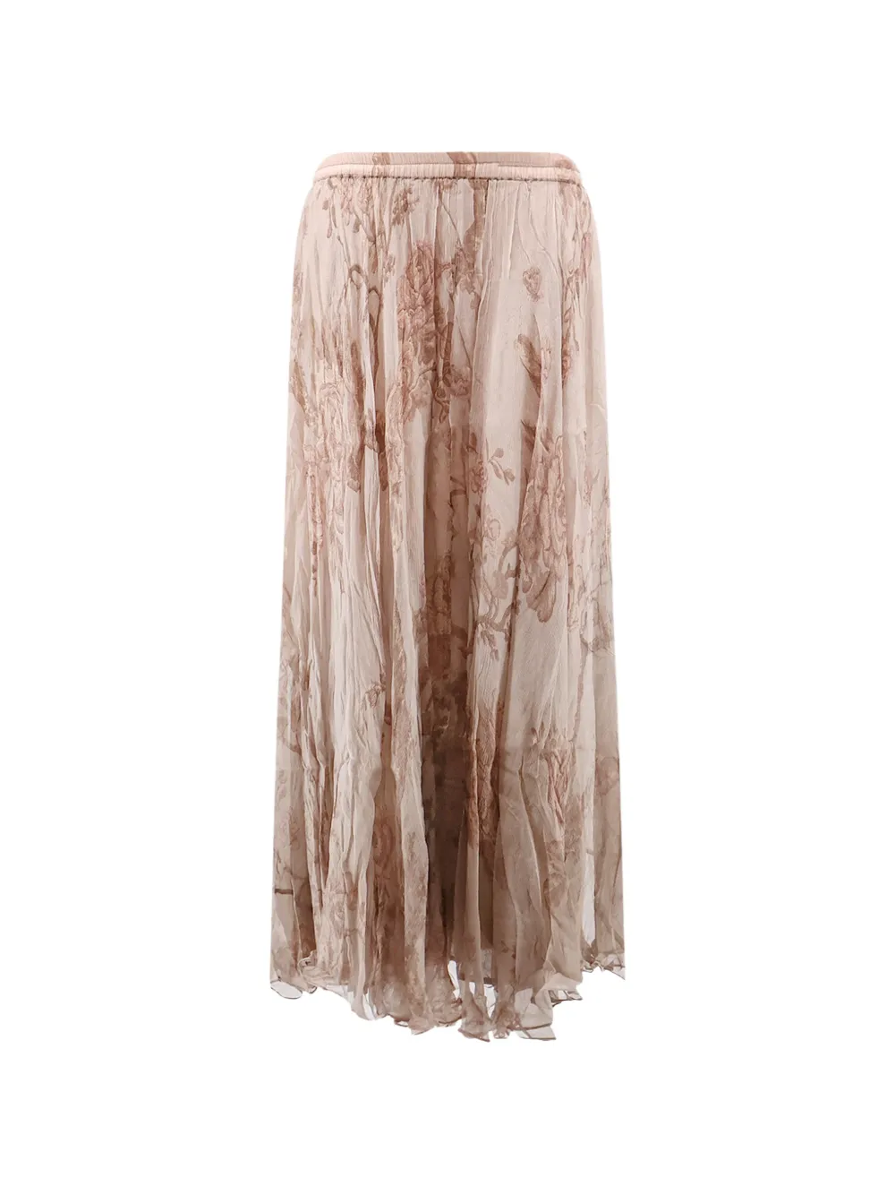 Mes Demoiselles Gigi maxi-rok met bloemen-patroon Beige