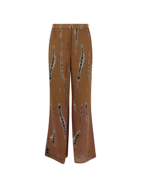 Mes Demoiselles printed silk trousers