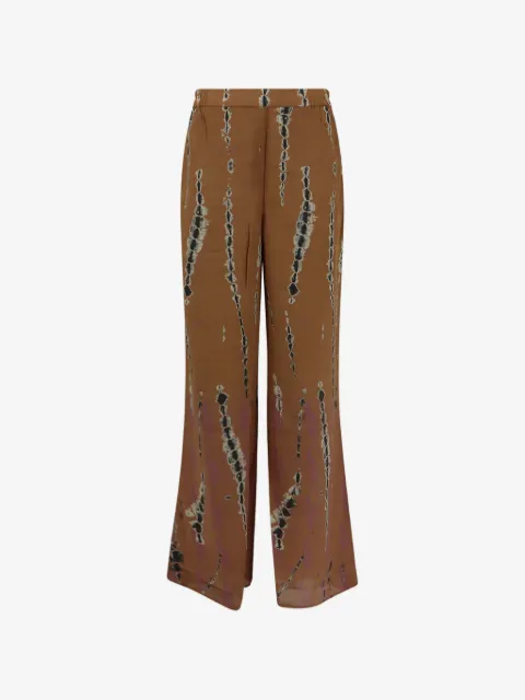 Mes Demoiselles pantalones estampados de seda