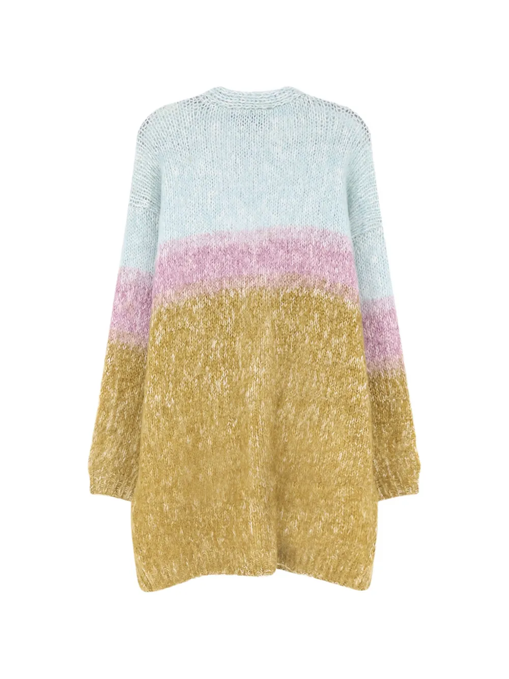 Mes Demoiselles Watela grofgebreid vest met colourblocking Geel