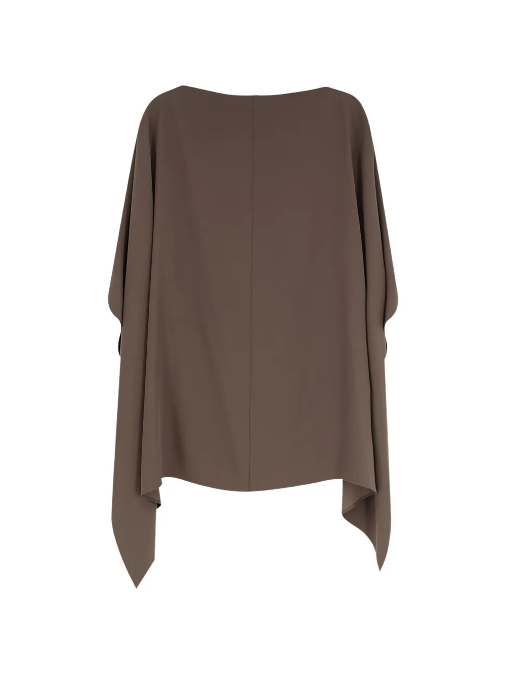 Alberta Ferretti Mouwloze blouse met gedrapeerde laag Bruin