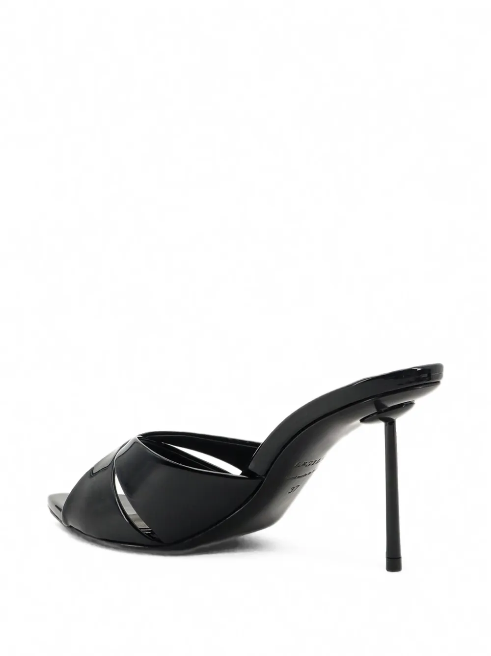 Le Silla Shirley crossover patent-finish sandals Zwart